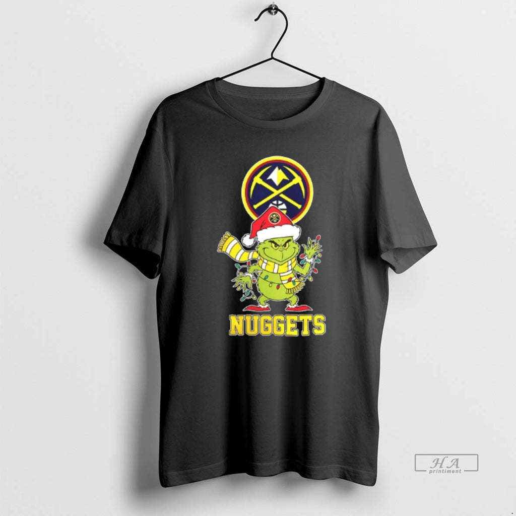 Official Santa Grinch Lights Denver Nuggets Nba Christmas 2025