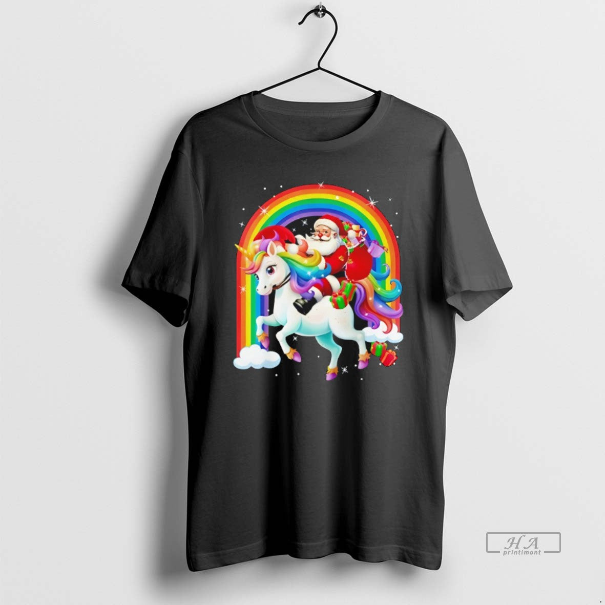 Official Santa Riding Rainbow Unicorn Christmas Gifts
