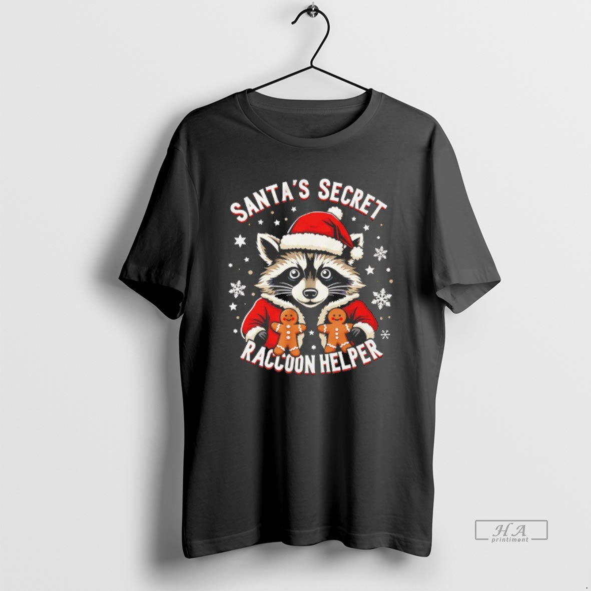 Official Santas Secret Raccoon Helper Christmas