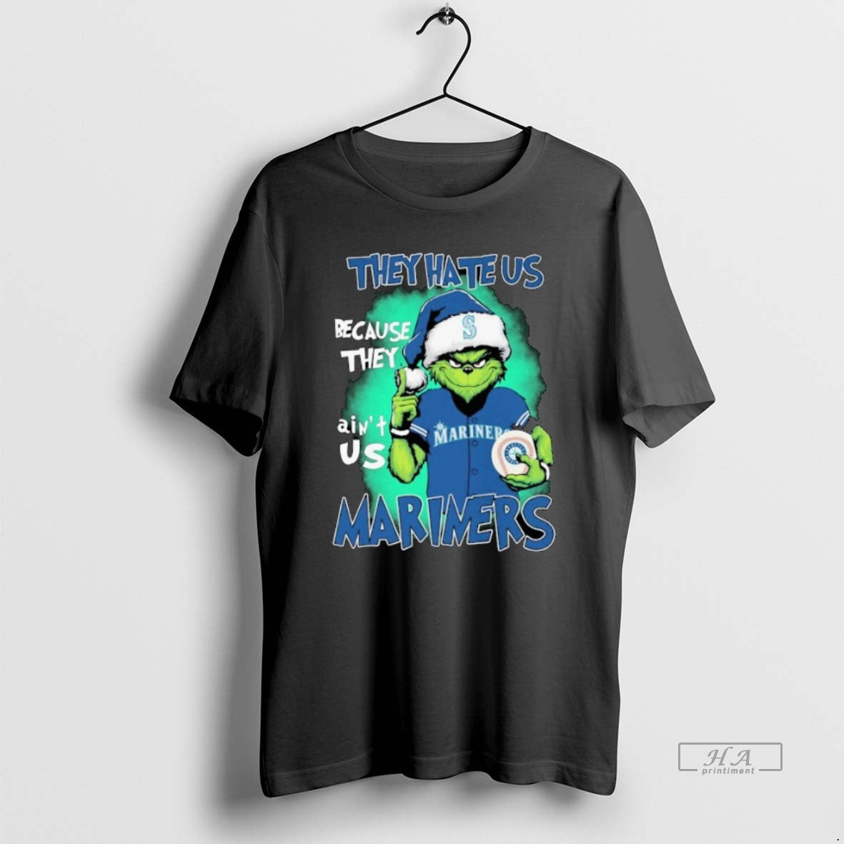 Official The Grinch They Hate Us Because They Aint Us Seattle Mariners Christmas