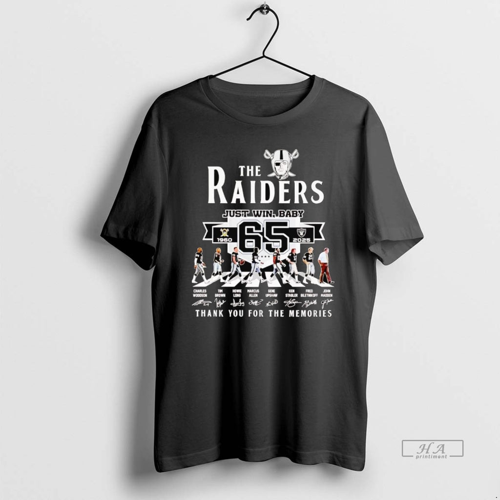 Official The Raiders 65 Seasons 1960 2025 Just Win Baby