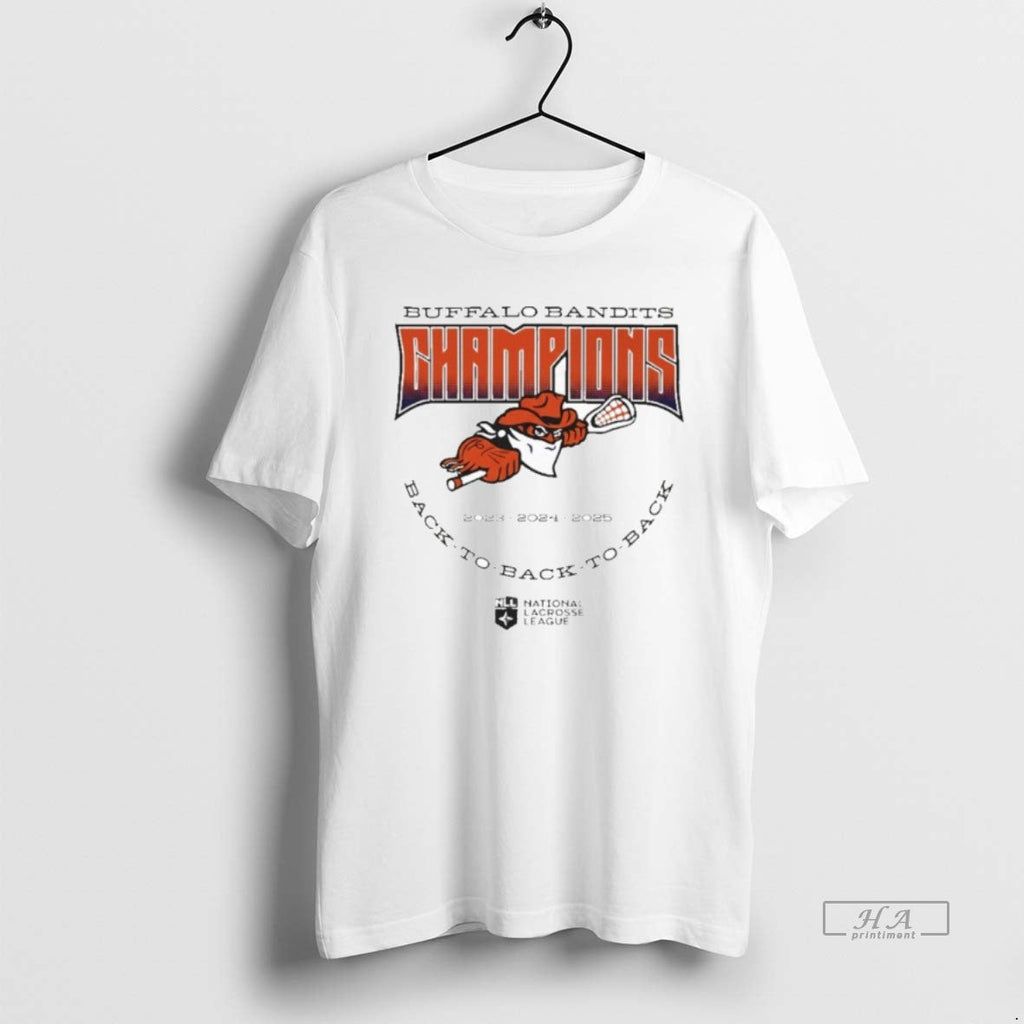 Official Trendy Buffalo Bandits Back To Back To Back Nll Champions 2025
