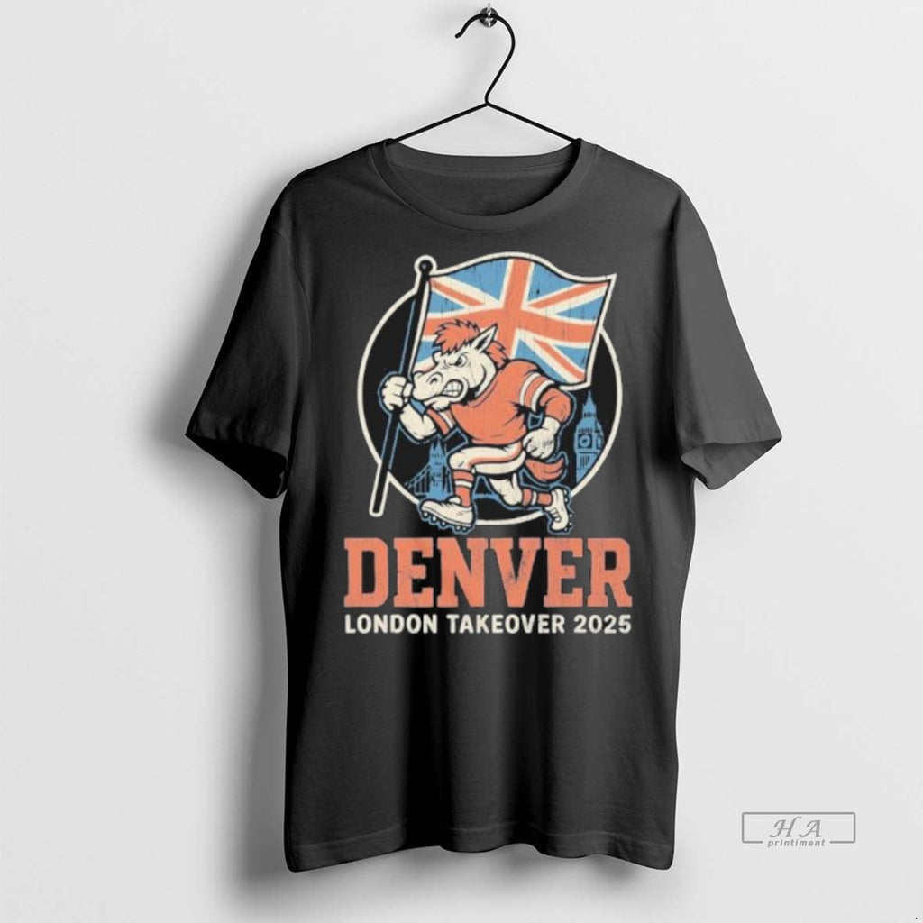 Official Trendy Denver X London Game Takeover 2025 Vintage Football Tee Sweater