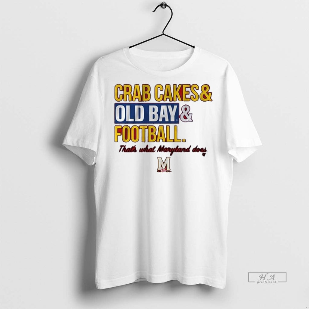Official Trendy Maryland Terrapins Crab Cakes And Old Bay Football Tee Sweater