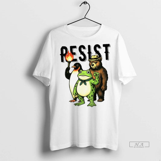 Official Trendy Resist Portland Frog Penguin Bear Resist Abolish Ice Tee Sweater