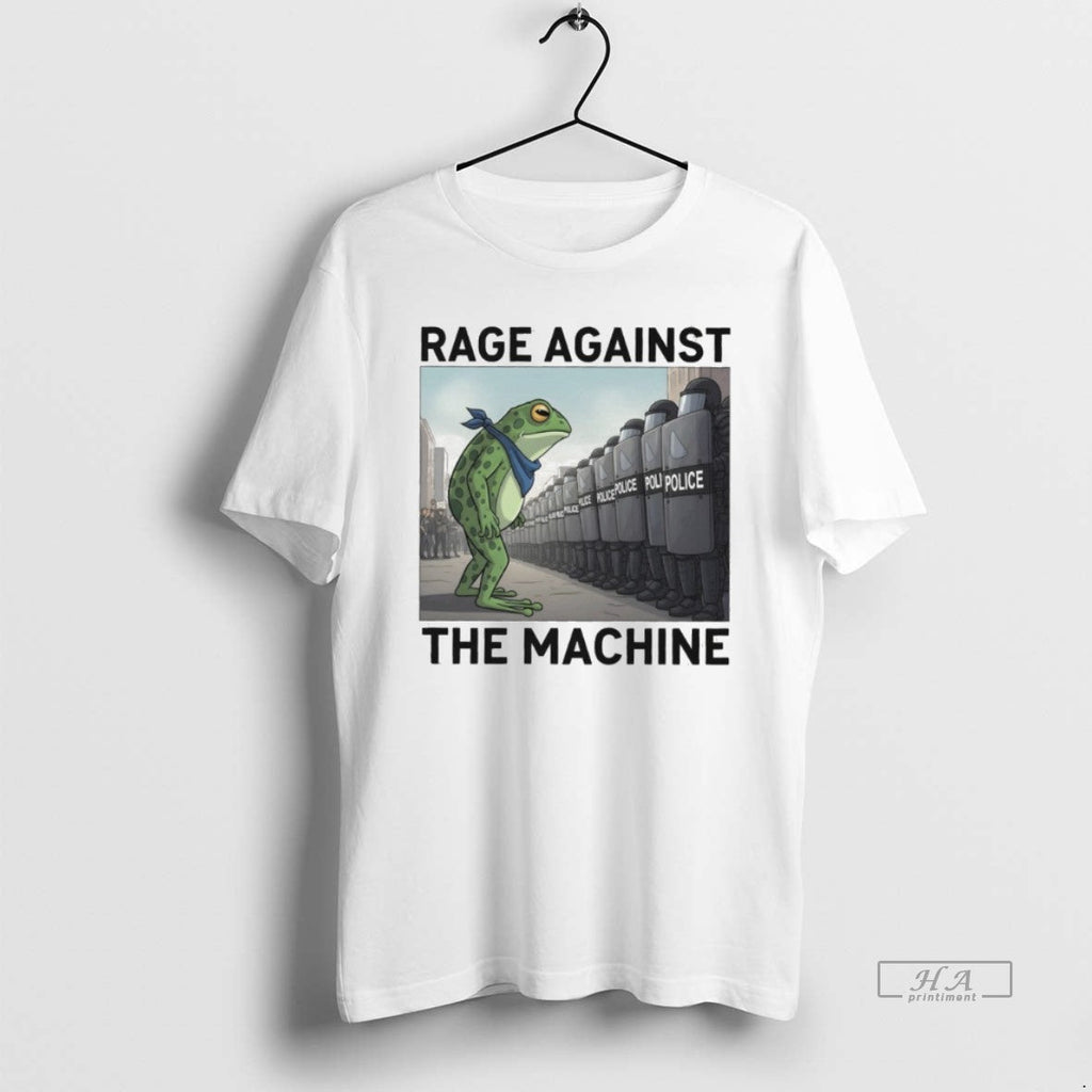 Official Trendy Rage Against The Machine Portland Frog Protest Political Activist Anti Fascism Graphic Tee