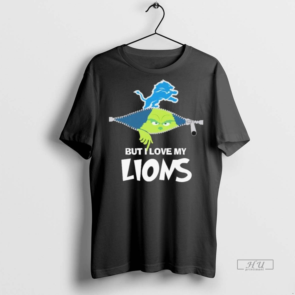 Officials Christmas Grinch But I Love My Detroit Lions Tee Shirt Sweater