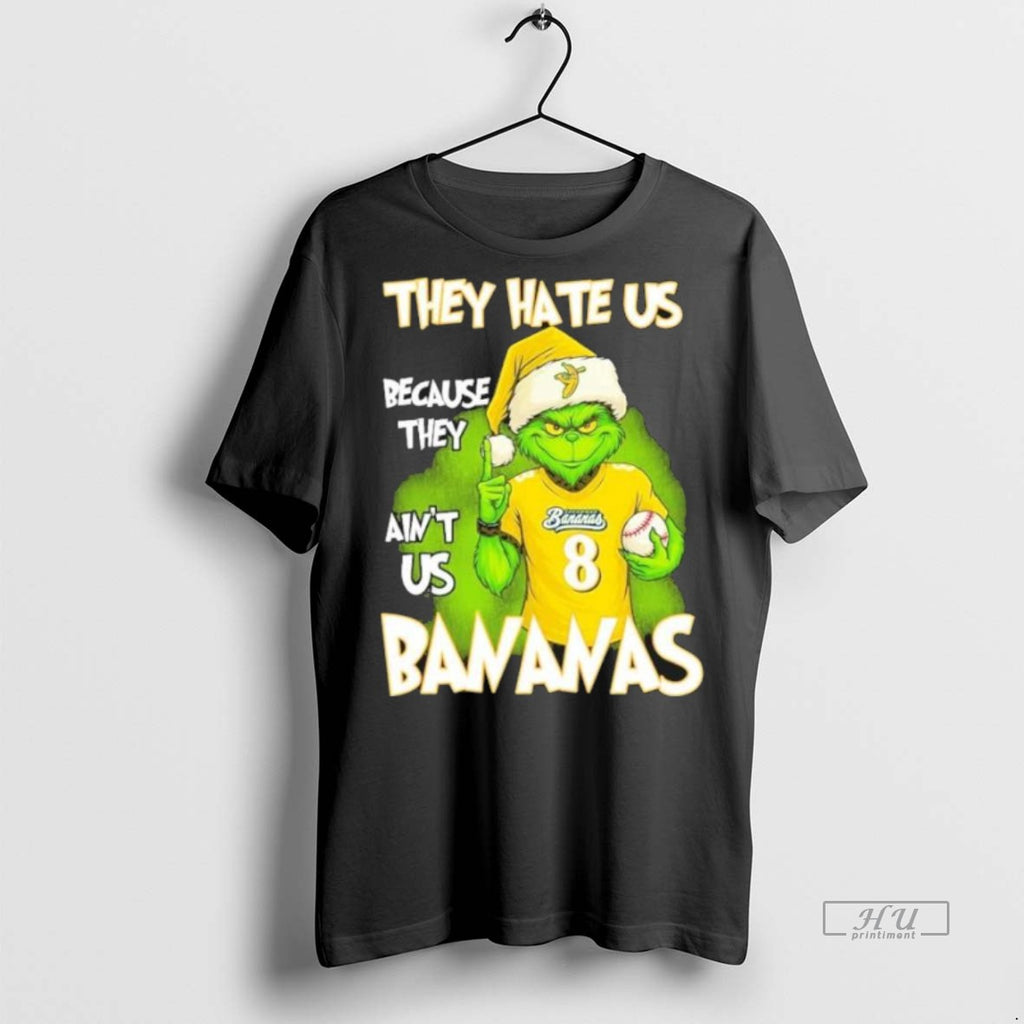 Officials They Hate Us Cause They Aint Us Savannah Bananas Grinch Christmas Tee Shirt Sweater