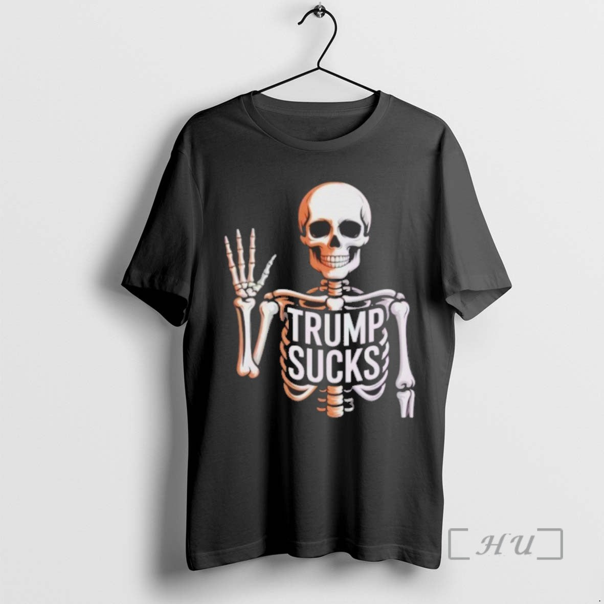 Officials Trending Halloween Skeleton Trump Sucks Tee Shirt Sweater