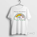 Officials Trending Rainbow Unicorn Merry Christmas Tee Shirt Sweater
