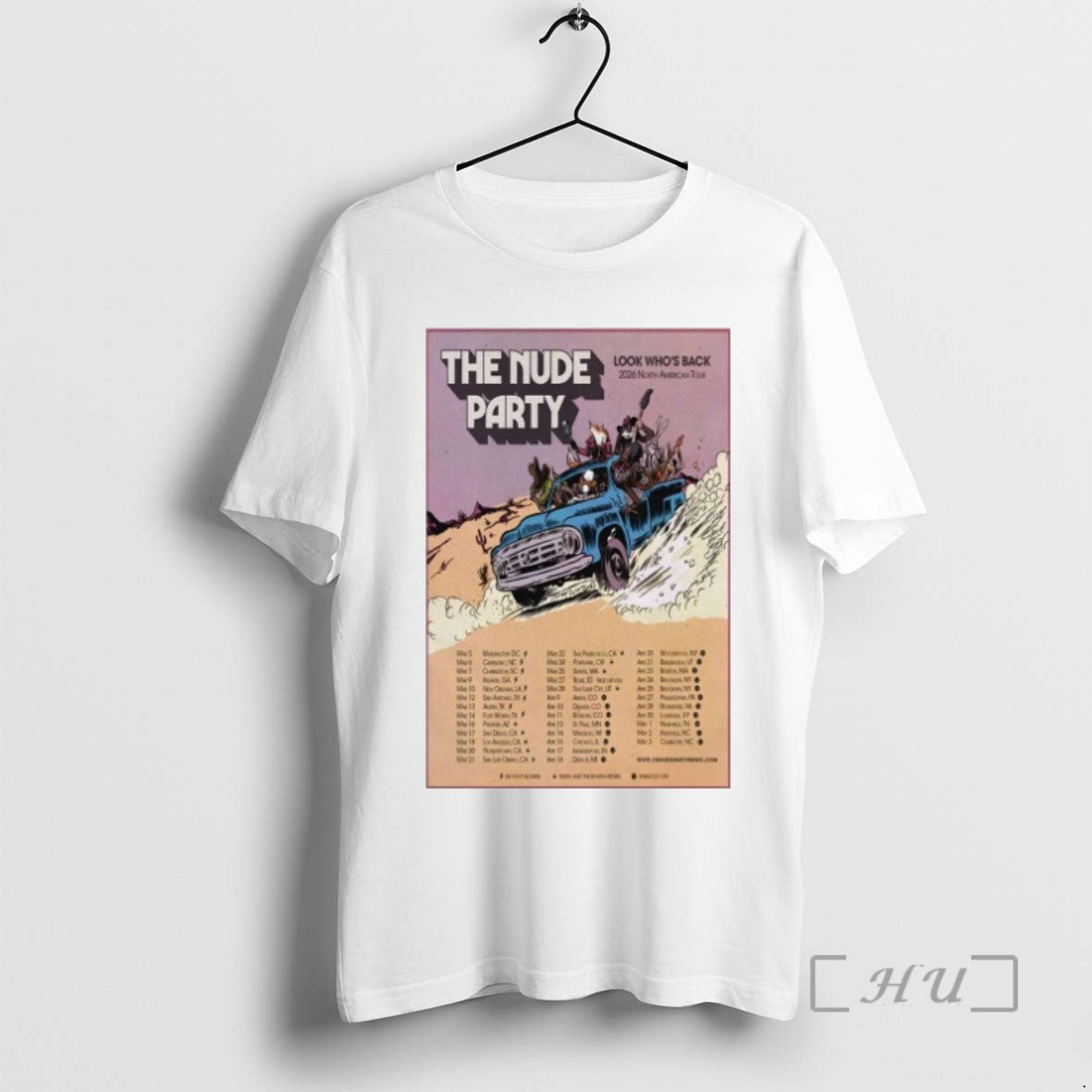 Officials Trending The Nude Party Look Whos Back 2026 North American Tour Tee Shirt Sweater