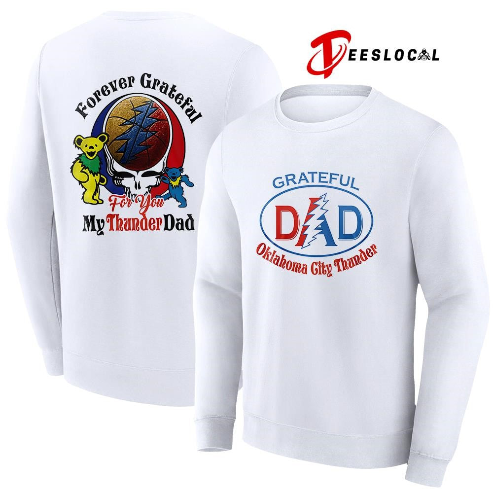 Oklahoma City Thunder x Grateful Dead Father Day forever Grateful logo shirt