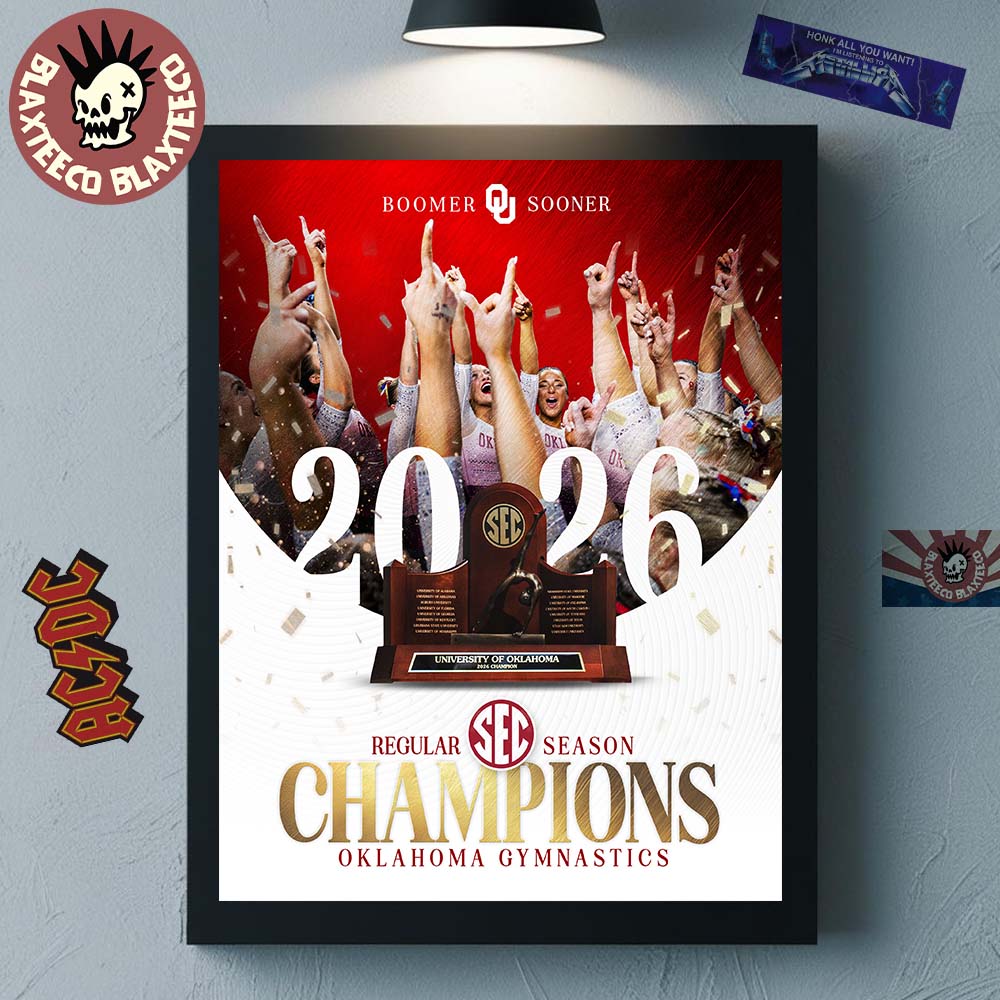 Oklahoma Sooners Women’s Gymnastics 2026 SEC Regular Season Champions Poster Canvas