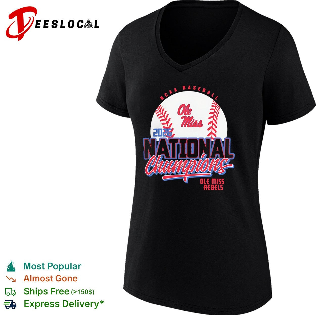 Ole Miss Rebels 2026 NCAA Baseball National Champions Shirt