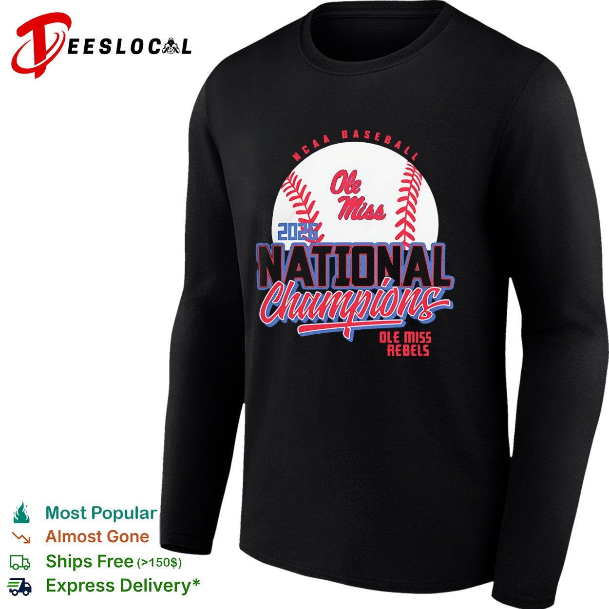 Ole Miss Rebels 2026 NCAA Baseball National Champions Shirt