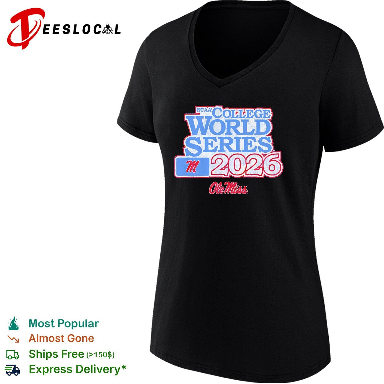 Ole Miss Rebels Baseball 2026 NCAA College World Series shirt