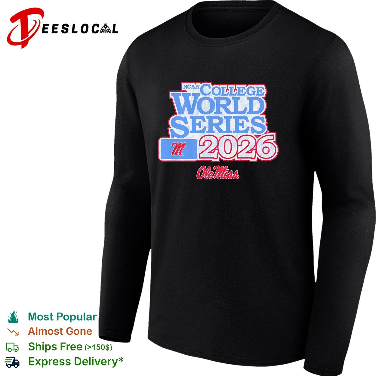 Ole Miss Rebels Baseball 2026 NCAA College World Series shirt