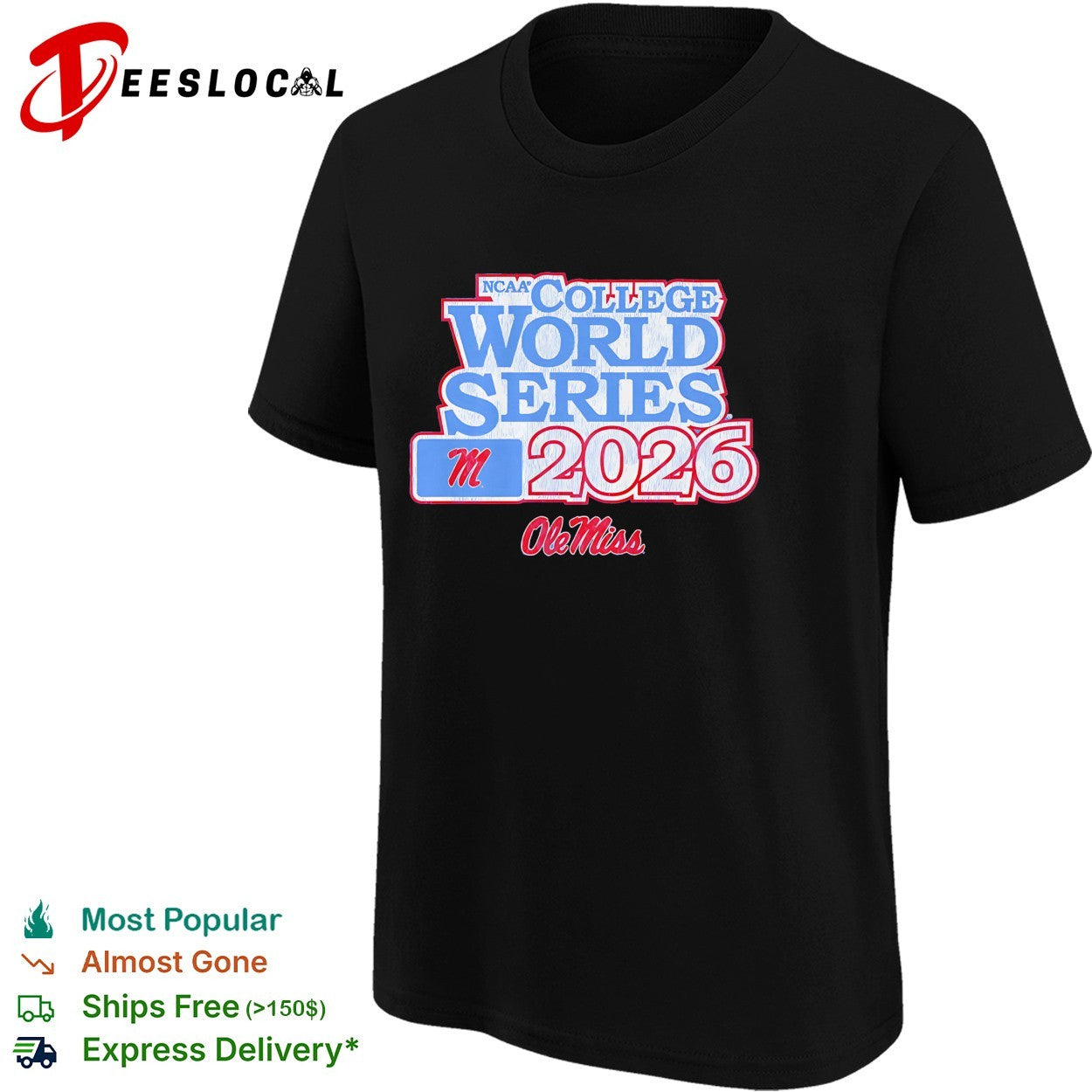 Ole Miss Rebels Baseball 2026 NCAA College World Series shirt