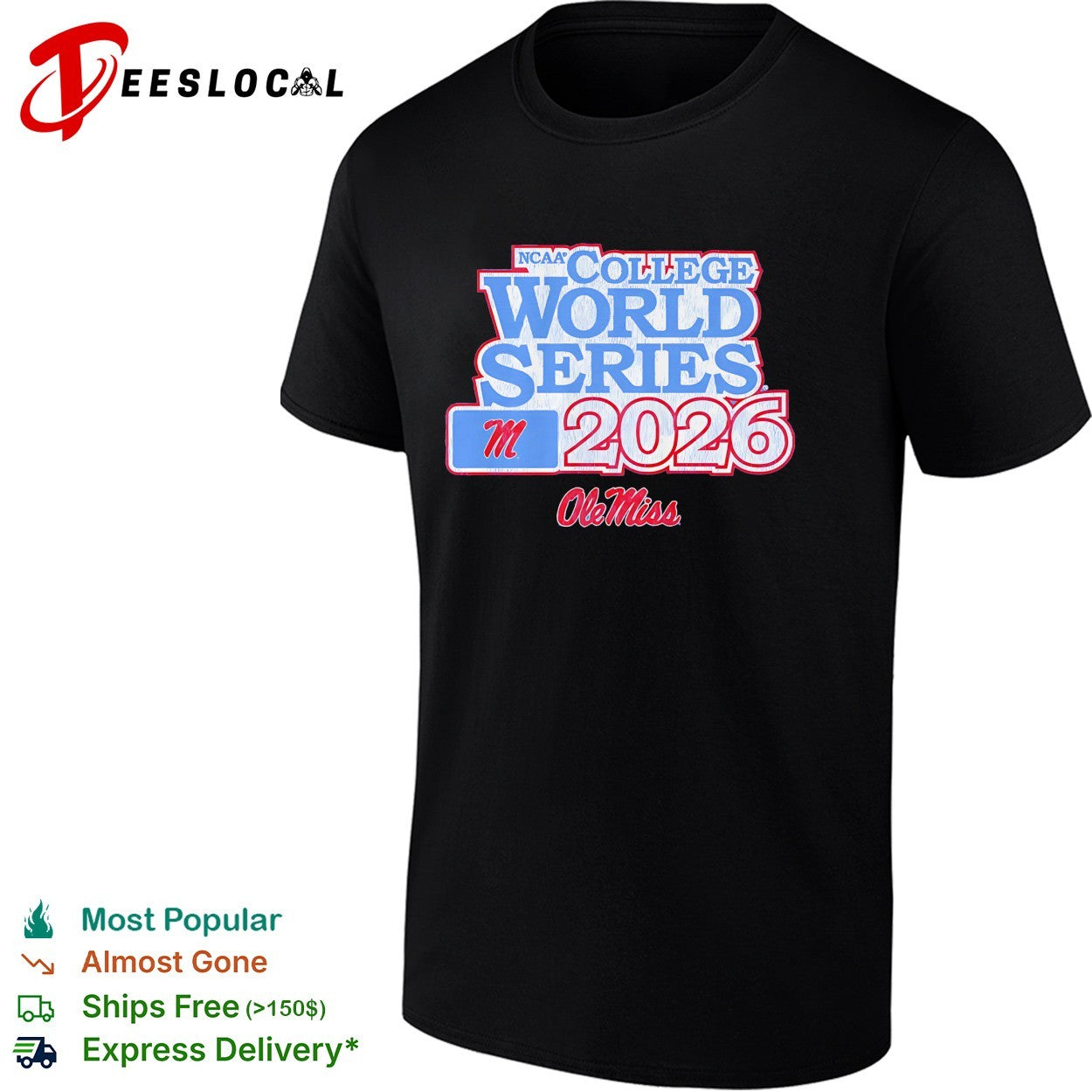 Ole Miss Rebels Baseball 2026 NCAA College World Series shirt