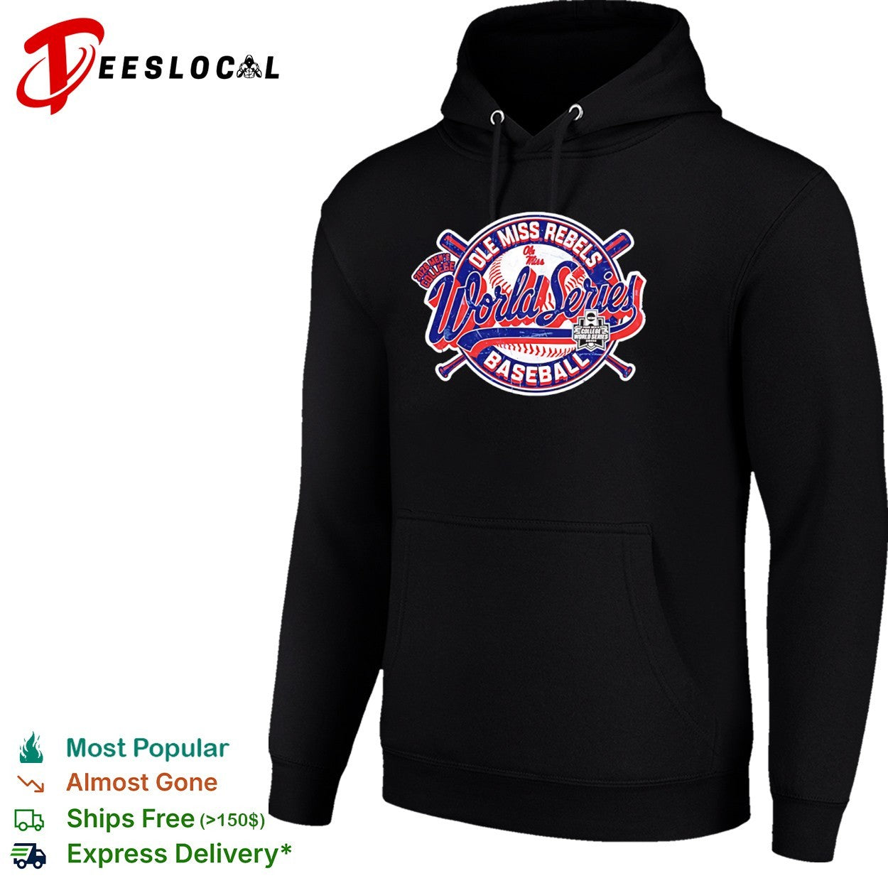 Ole Miss Rebels Men’s College World Series 2026 baseball shirt