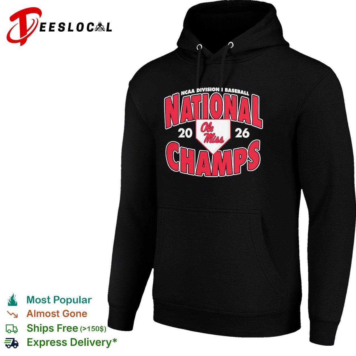 Ole Miss Rebels NCAA Division I Baseball National Champs 2026 shirt