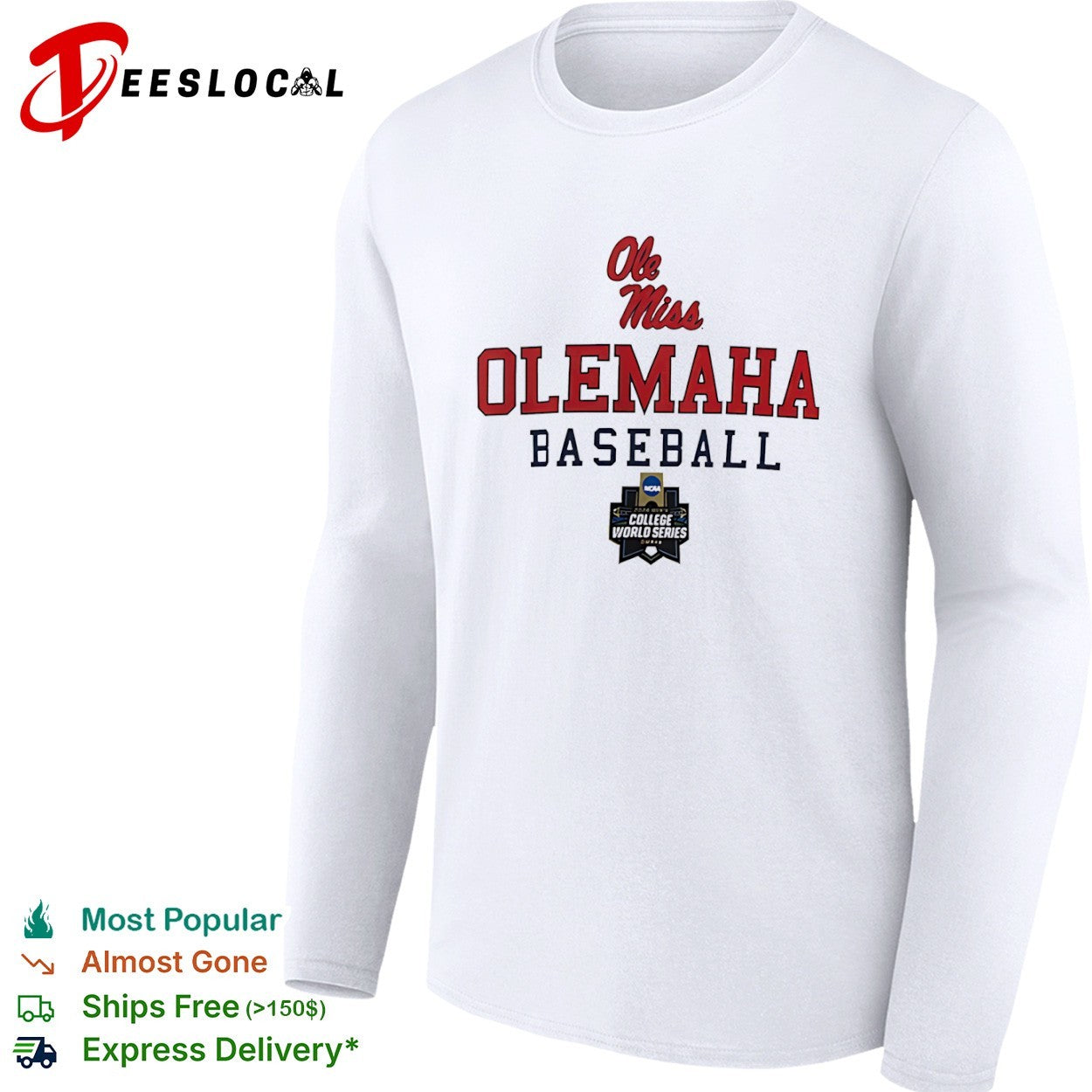 Ole Miss Rebels OLEMAHA Baseball 2022 NCAA Men’s College World Series shirt