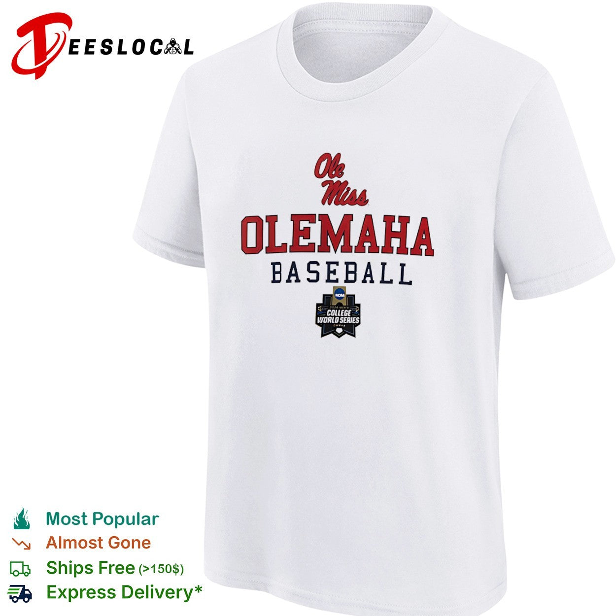 Ole Miss Rebels OLEMAHA Baseball 2022 NCAA Men’s College World Series shirt
