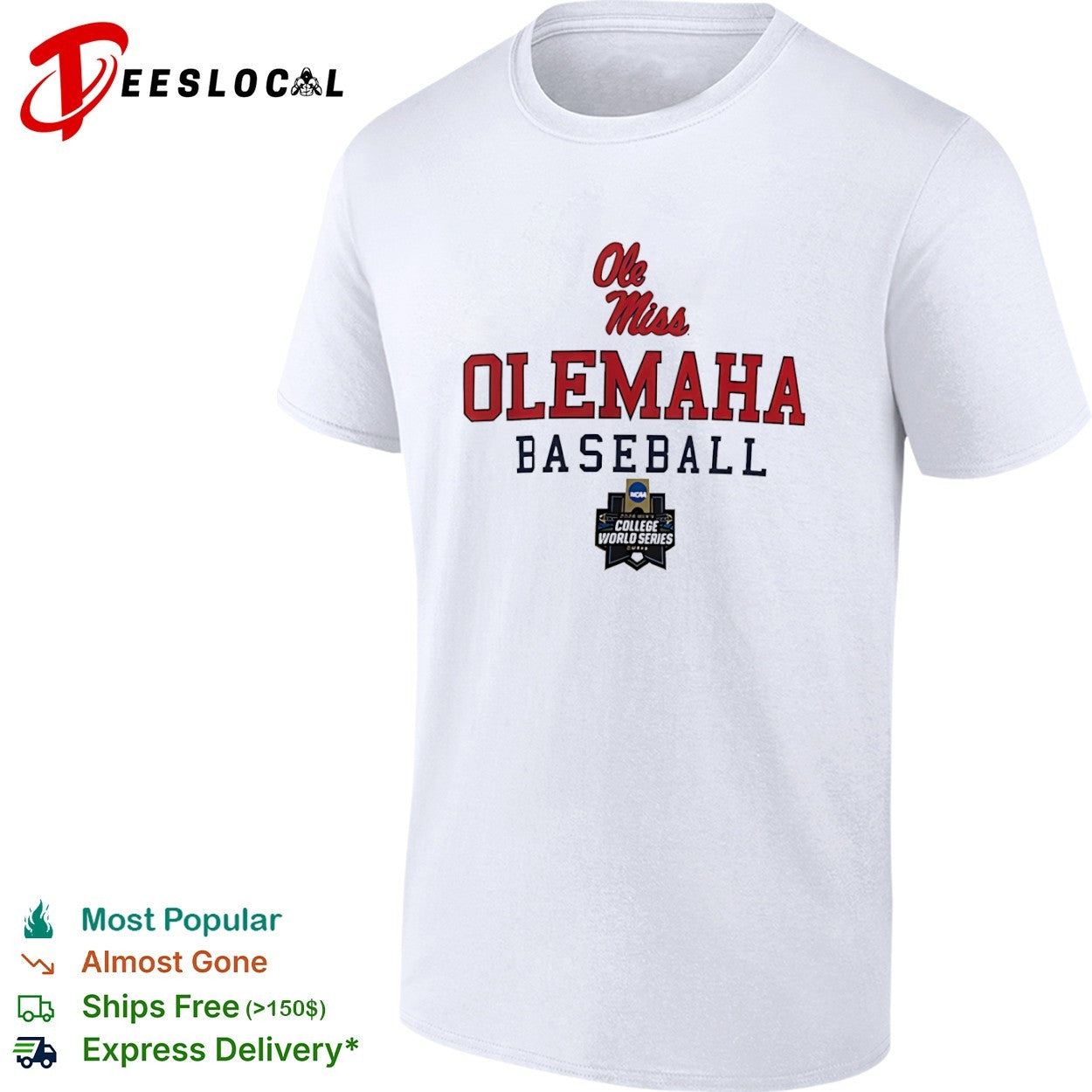 Ole Miss Rebels OLEMAHA Baseball 2022 NCAA Men’s College World Series shirt