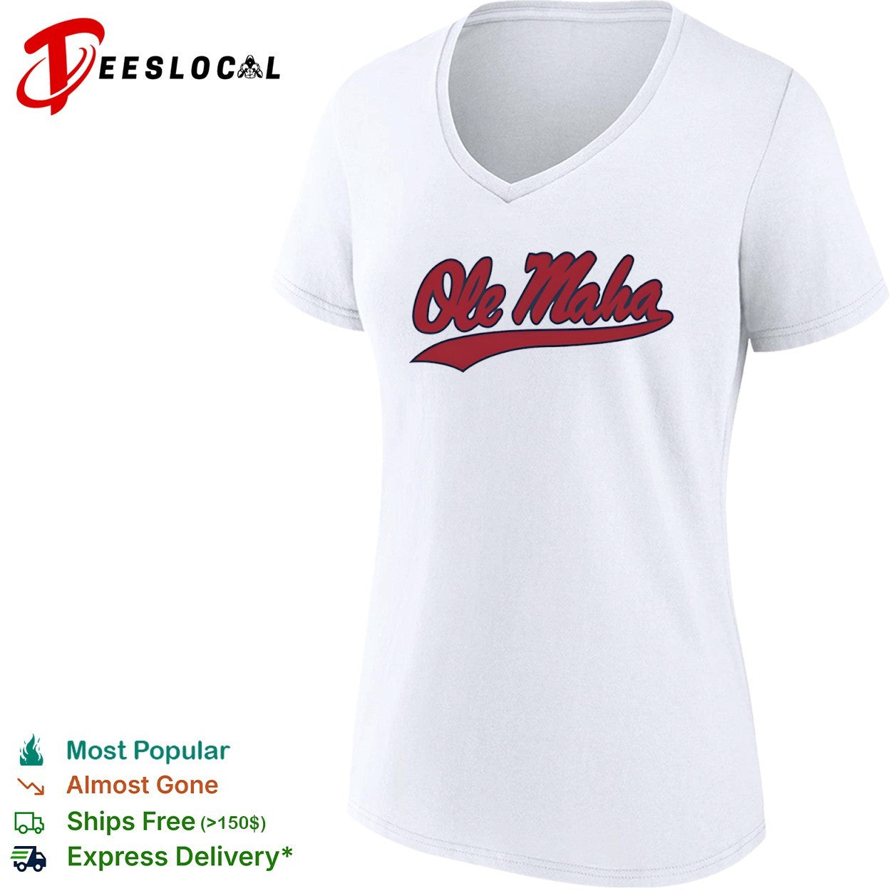 Ole Miss Rebels Ole Maha script shirt