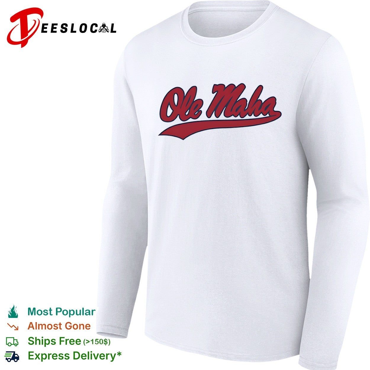 Ole Miss Rebels Ole Maha script shirt