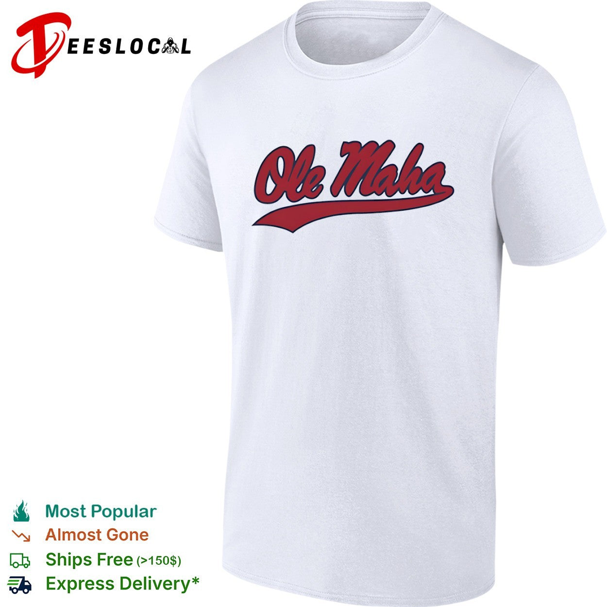 Ole Miss Rebels Ole Maha script shirt