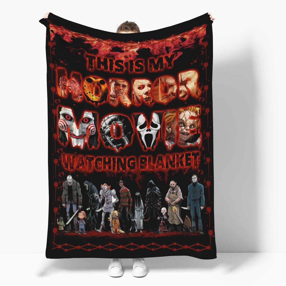 This Is My Horror Movie Watching Blanket | Fleece Blankets| Birthday Gifts | Halloween Gifts
