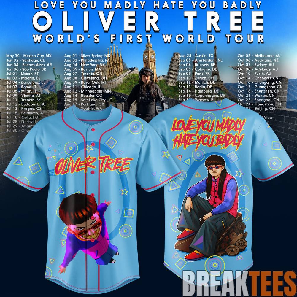 Oliver Tree Love You Madly World Tour Chaos Baseball Jersey