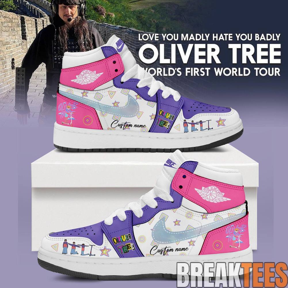 Oliver Tree Worlds First World Tour 2026 Custom Air Jordan 1 Shoes