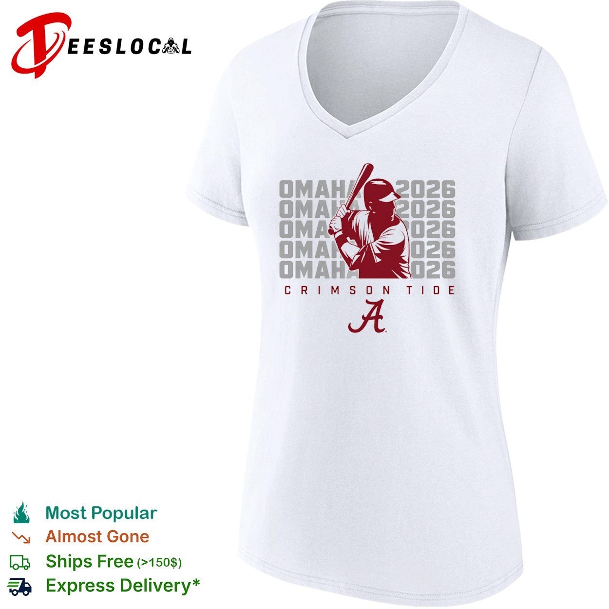Omaha 2026 Alabama Crimson Tide Baseball Logo shirt