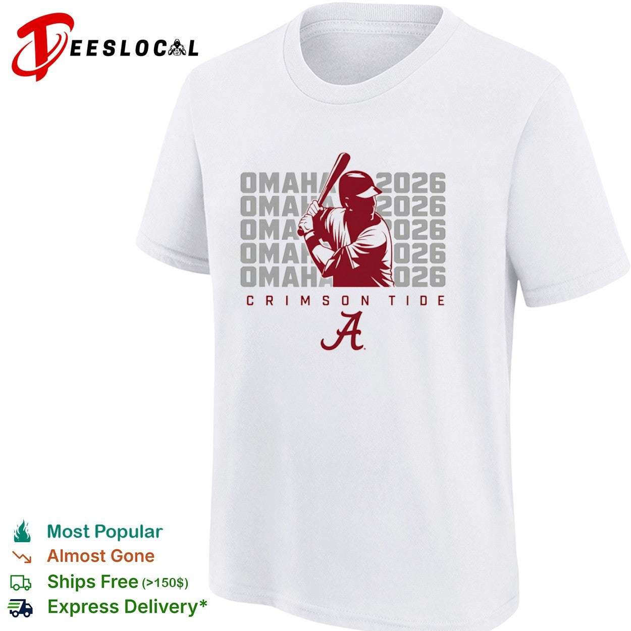Omaha 2026 Alabama Crimson Tide Baseball Logo shirt