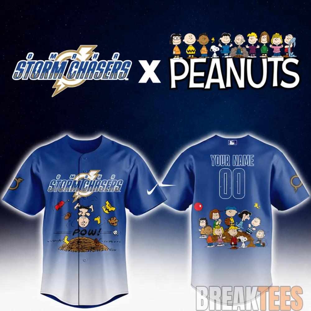 Omaha Storm Chasers Peanuts Night MiLB 2026 Personalized Baseball Jersey