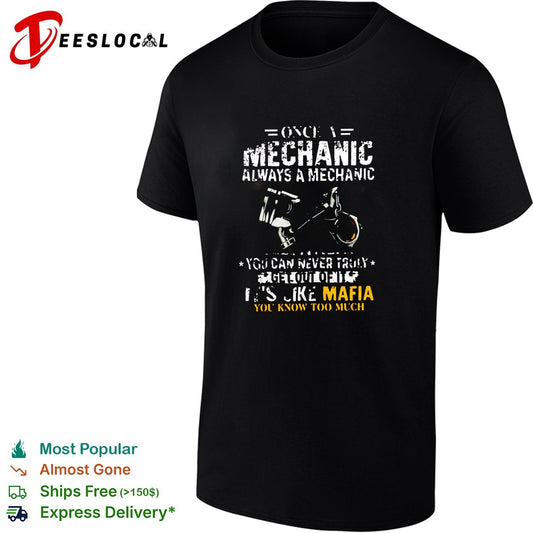 Once a mechanic always a mechanic it’s like mafia piston tool graphic shirt