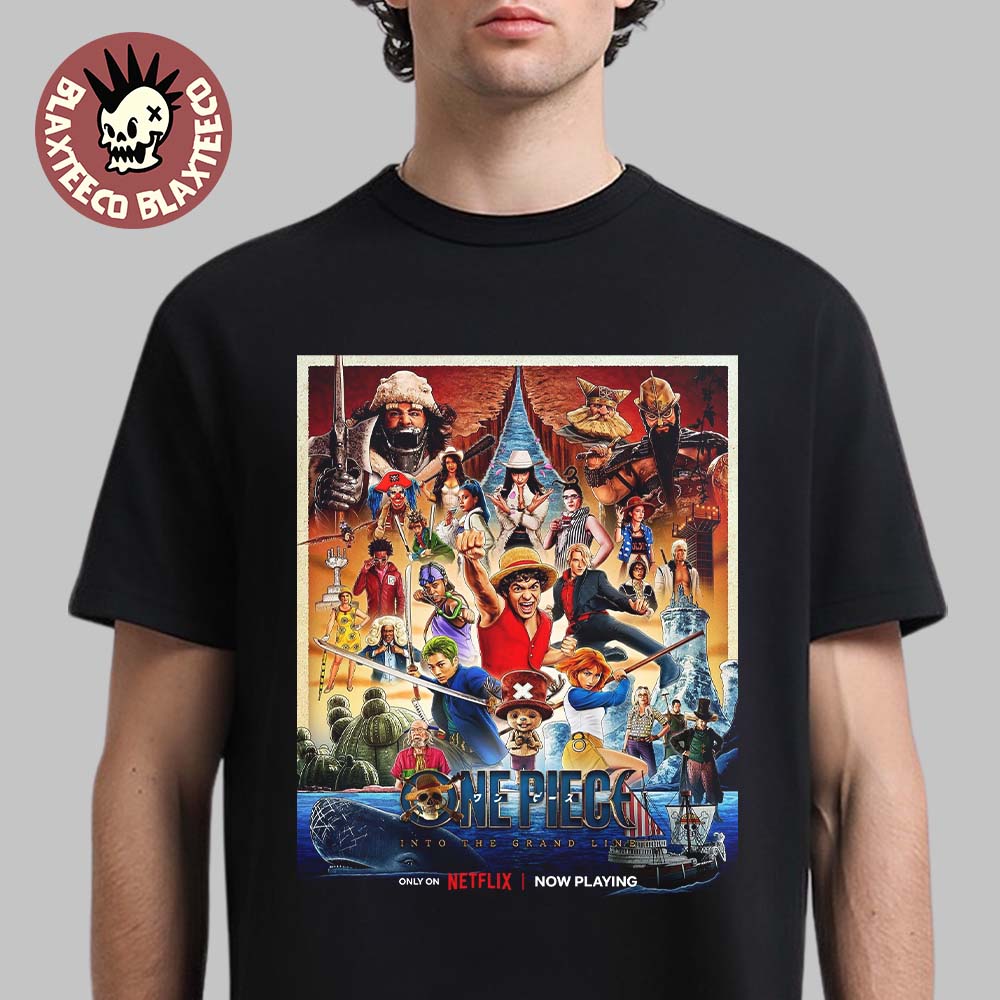 One Piece Into The Grand Line Season 2 Live Action Poster Anime Style Art T-Shirt