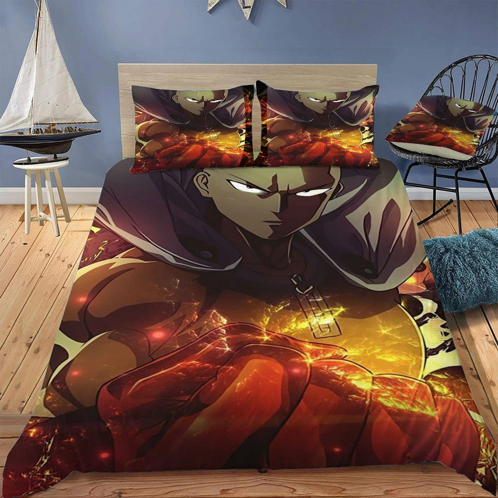 One Punch Man Bedding Set (Duvet Cover & Pillow Shams)