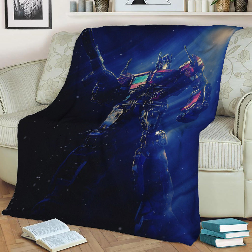 Optimus prime Transformer Fleece Throw Blanket
