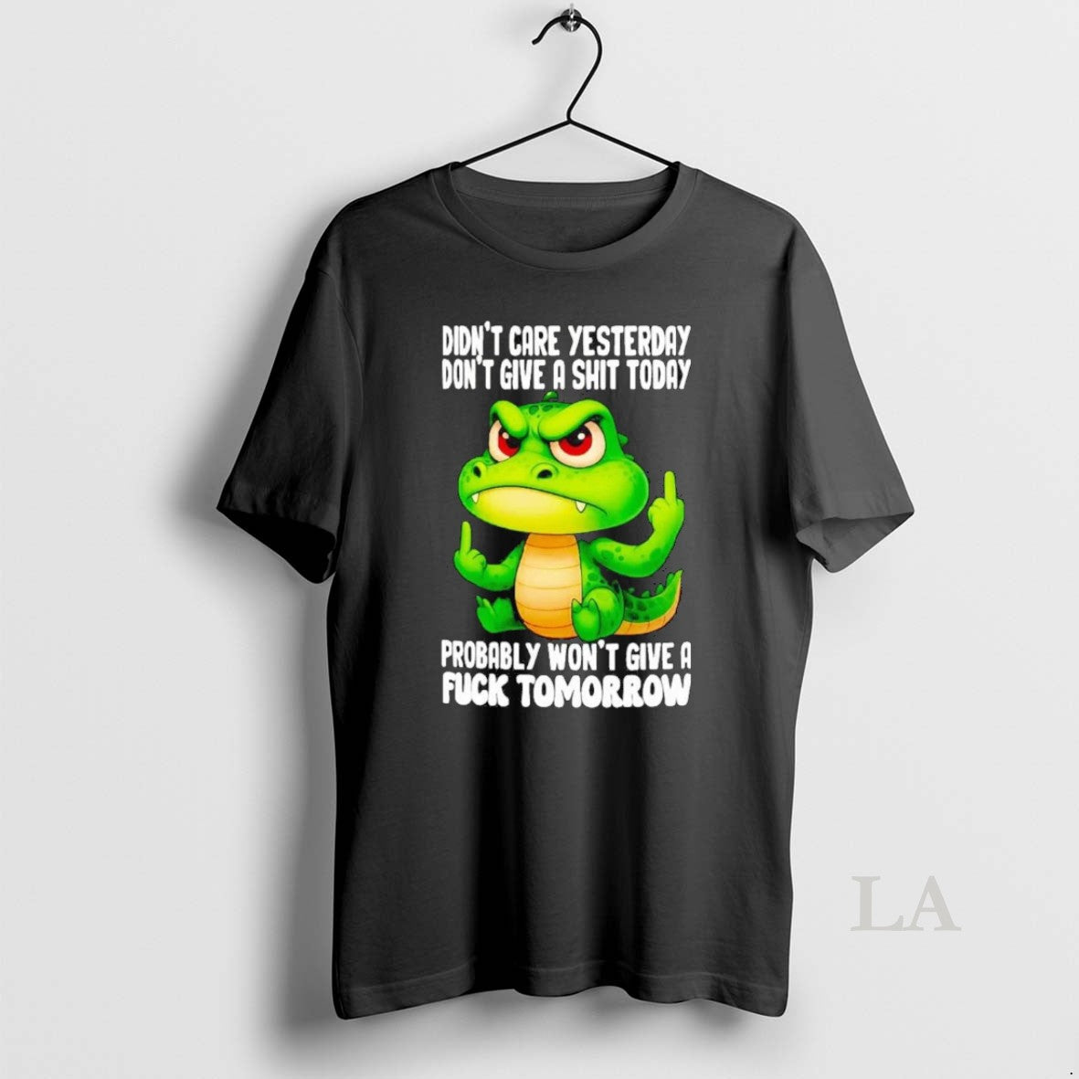 Original Crocodile Middle Finger Didnt Care Yesterday Fuck Tomorrow
