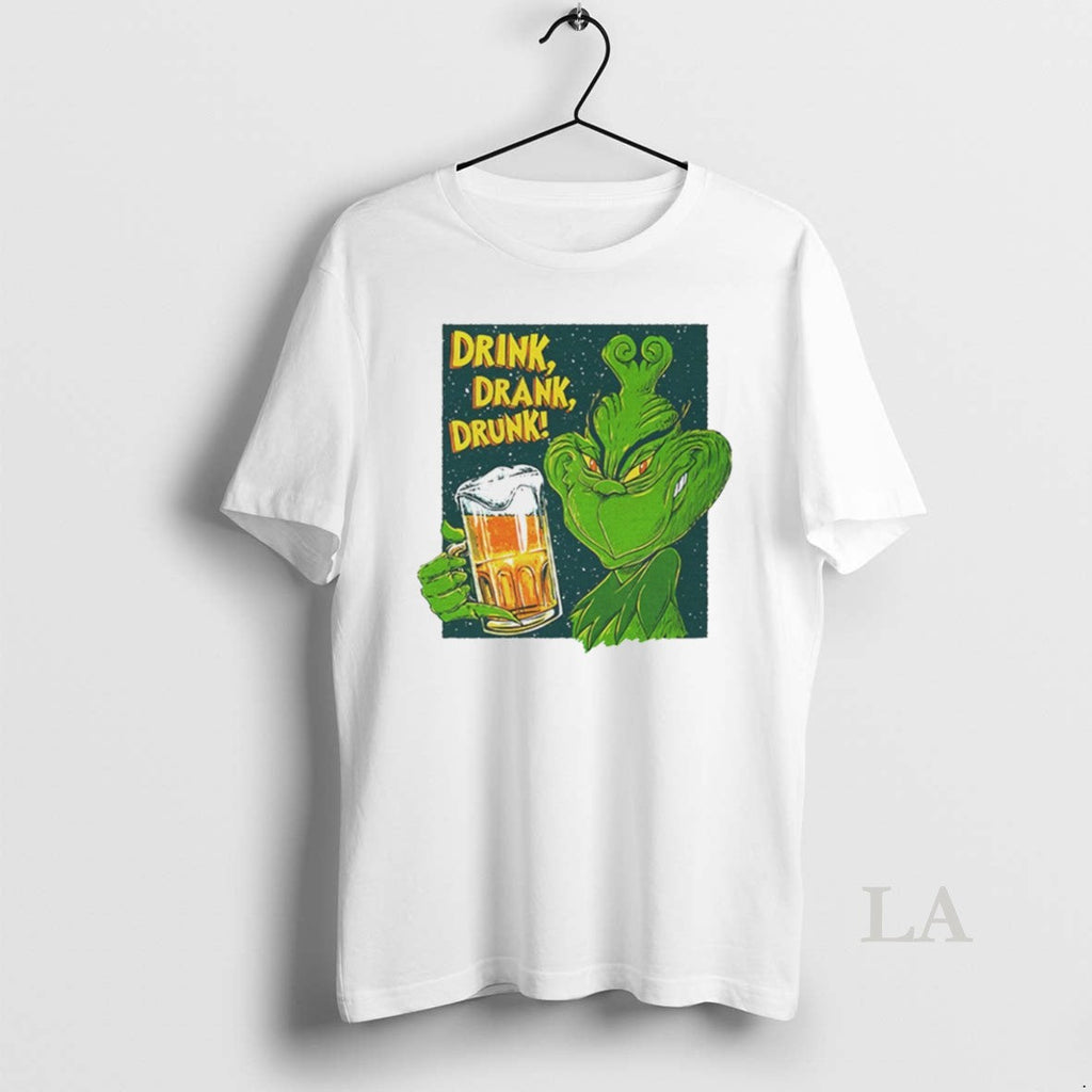 Original Grinch Drink Drank Drunk Beer White
