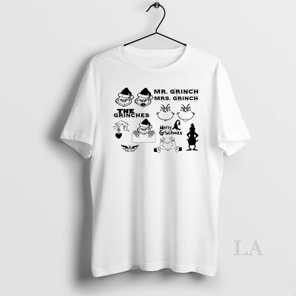 Original Grinchy Mr Mrs Festive Grinchmas Christmas White