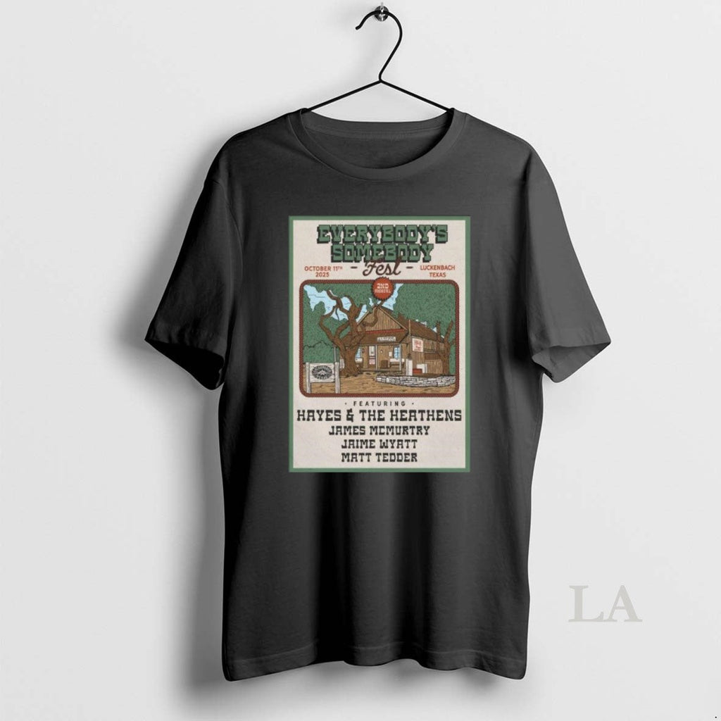 Original Hayes Carll October 11 2025 Everybodys Somebody Fest Luckenbach Tx Long Sleve