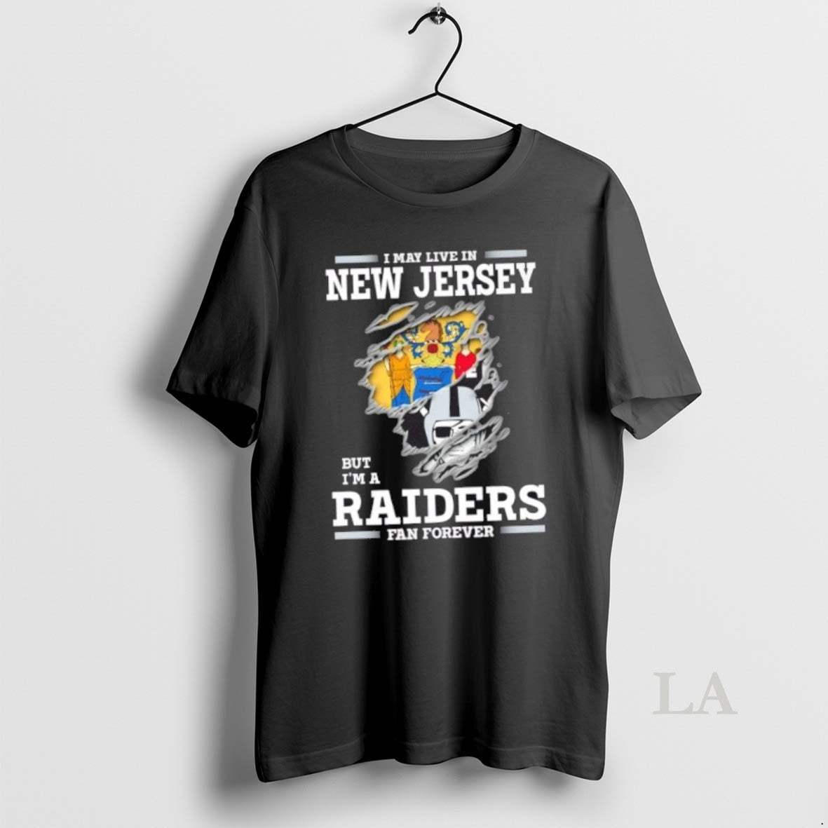 Original I May Live In New Jersey But Im A Raiders Fan Forever