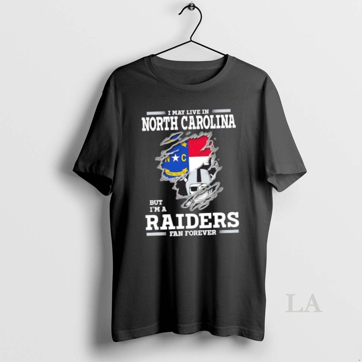 Original I May Live In North Carolina But Im A Raiders Fan Forever