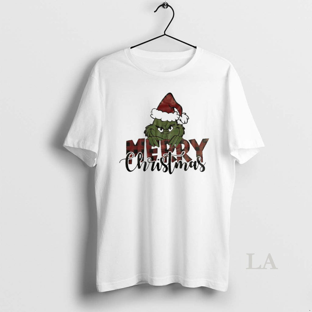 Original Merry Christmas Grinch Santa White
