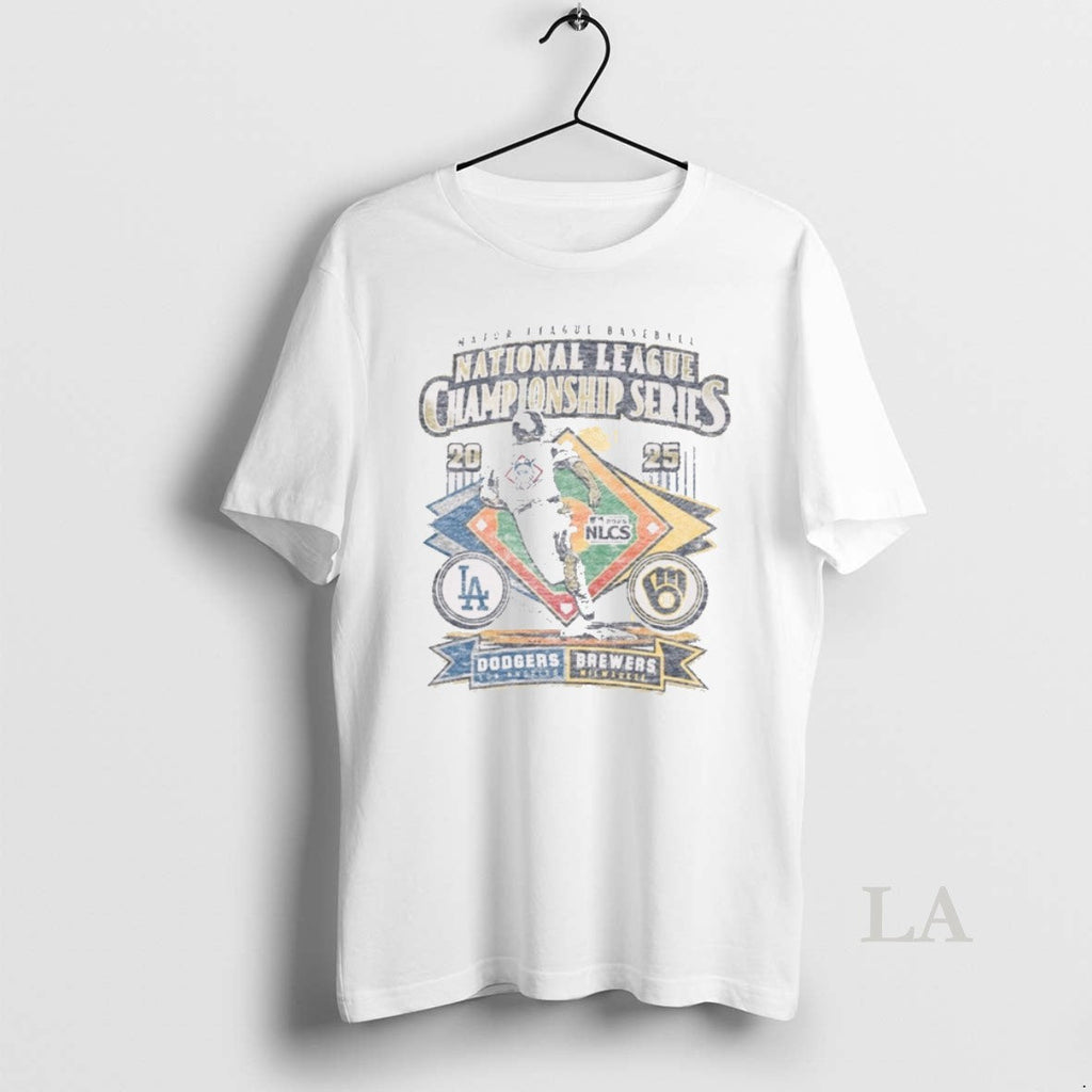 Original Milwaukee Brewers Vs La Dodgers Mlb 2025 Nlcs Matchup Dueling Vintage