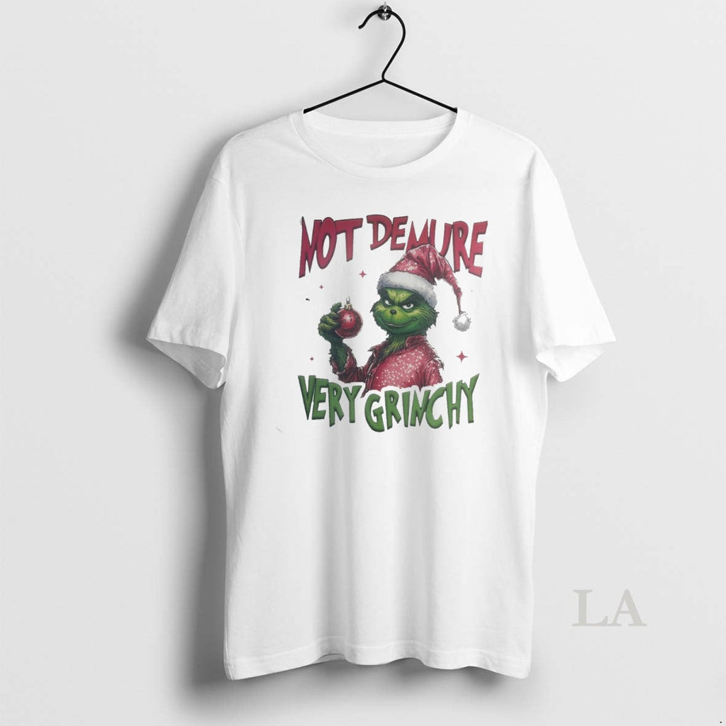 Original Not Demure Very Grinchy Christmas White